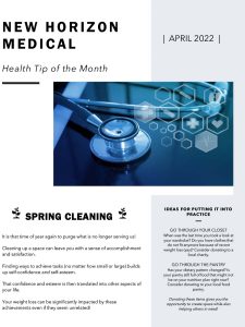 Medical HEALTH TIP OF THE MONTH APRIL 2022